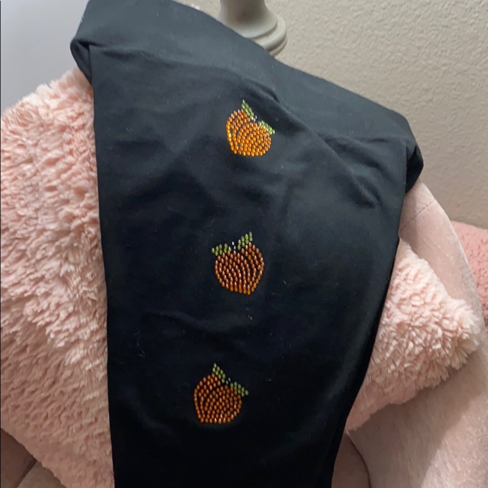 Victoria’s Secret Pink Bling Peaches Leggings sm